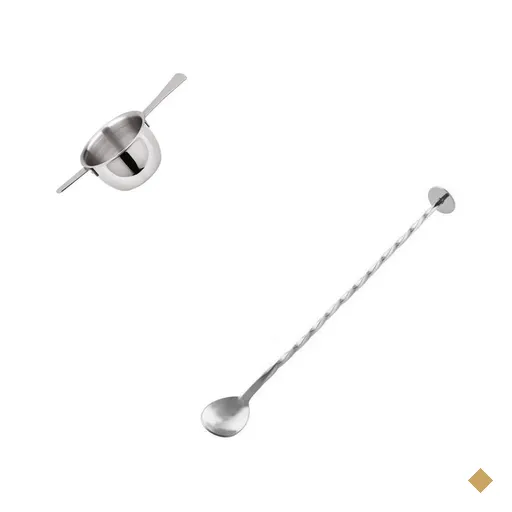 Dosador e colher bailarina para drinks -  inox