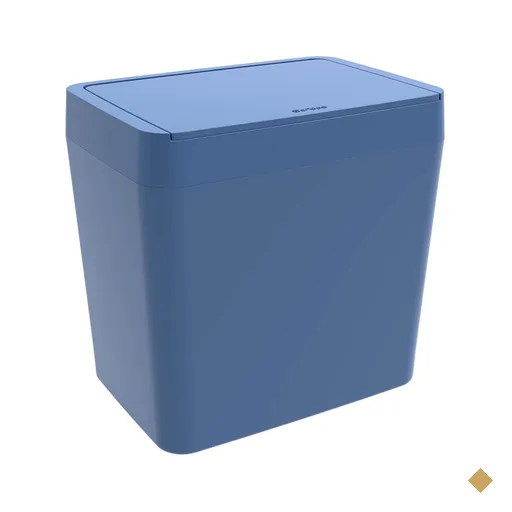 Lixeira Pequena 5L Azul Madrugada Crippa Cozinha Pia Escritório Retangular