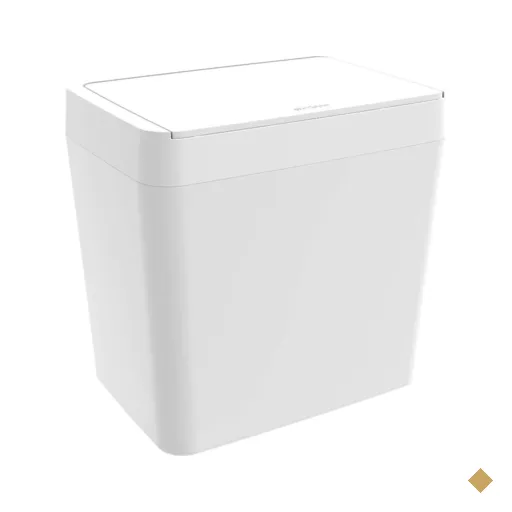 Lixeira Retangular Crippa Com Aro Interno 5l Branco
