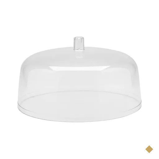 Cúpula Para Prato De Bolo Natural Tampa De Acrílico Cúpula De 30cm Ou