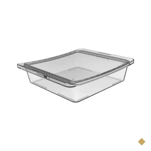 Travessa Quadrada Hermética 1,9L Crippa com Tampa Porta Frios Saladas Frutas…