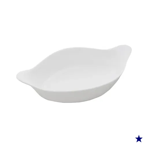 Assadeira Travessa Grande de Vidro Temperado 1,4L Opaline Marinex Branca
