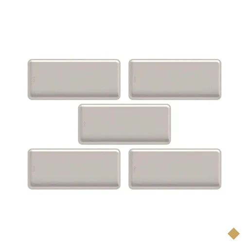 Kit 5 Bandejas Plásticas Flow 34x15cm Servir Restaurante Buf