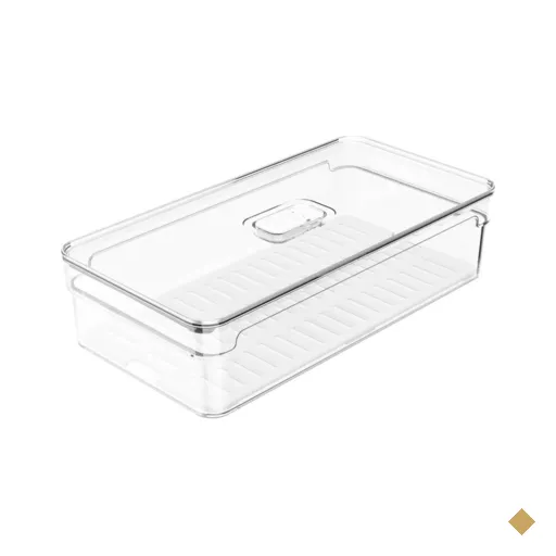 Organizador De Geladeira Empilhável 2,8L Clear Fresh Com Respiradouro Frutas…