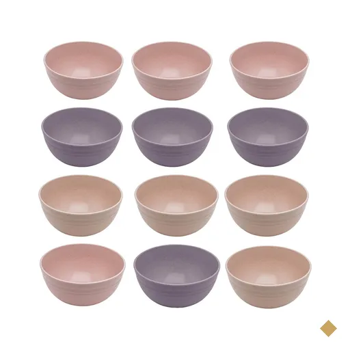 Kit 12 Cumbucas Bowl de Bambu Ecológico Sortido Sobremesa Cereais Frutas…