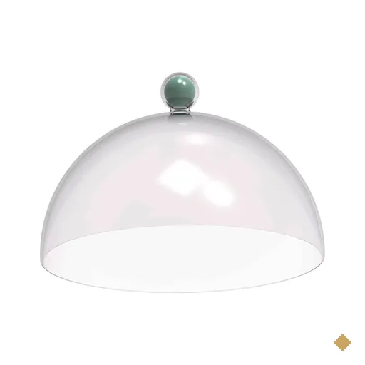 Cúpula de Plástico 30cm para Bolos Tortas Doces Pratos Bubble Crippa Verde…