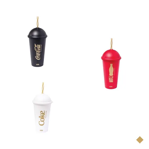 Conjunto de 3 copos Shake Coca-Cola - original