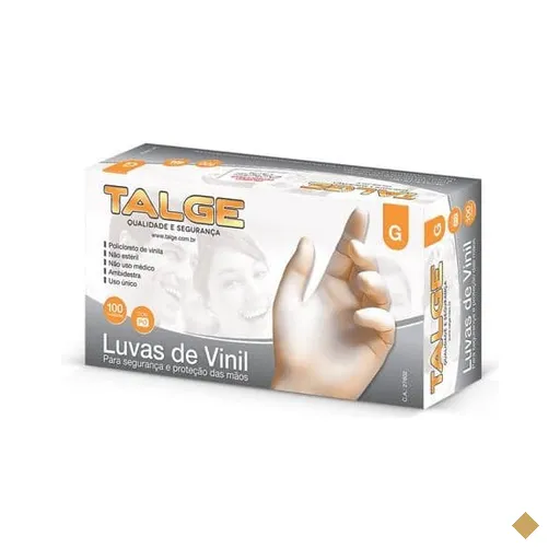 Luva vinil c/ pó G 7030 Talge CX 100 UN