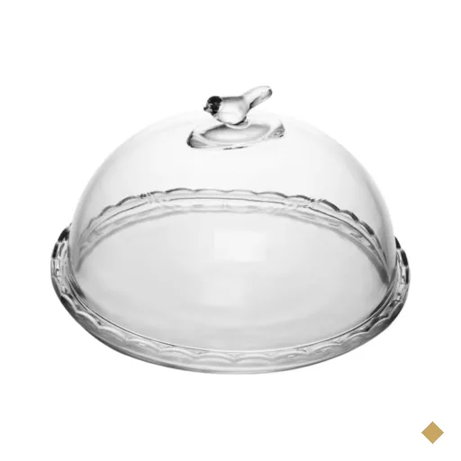 Queijeira Bird 20cm Com Tampa Cristal Wolff Elegante Mesa Posta Servir Café da…