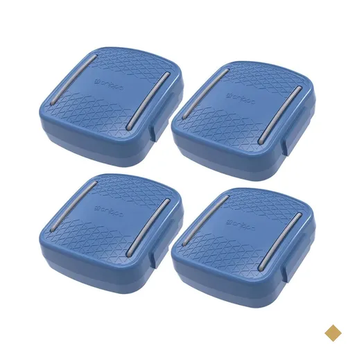 Kit 4 Porta Cotonetes Algodão Portátil para Viagem com Elástico Interno Azul…