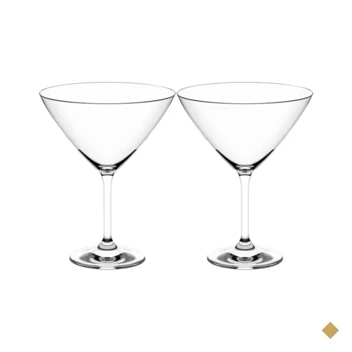 Kit 2 Taças Cristal 210ml para Martini Copo Dry Drinks Coquetel Haus Concept