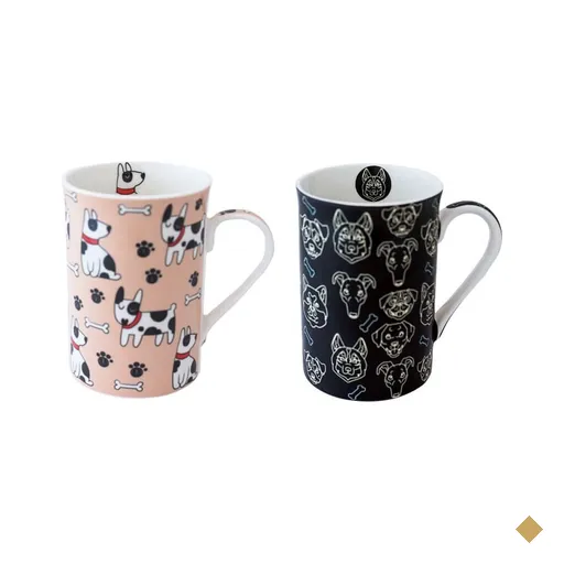Canecas 2 (duas) de porcelana Cachorrinhos