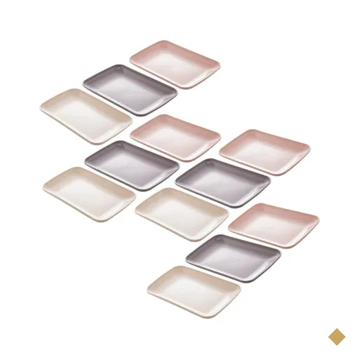 Kit 12 Travessas para Servir Bandeja Sortida 21,5x14x2,5cm Sobremesa Petiscos…