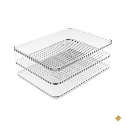 Porta Frios Duplo Transparente Organizador Clear Fresh Porta Queijo E Presunto…