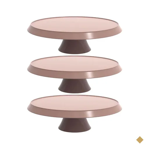 Kit 3 Bases Porta Bolos Tortas Doces 28cm com Pedestal Bubble Crippa Boleiras…
