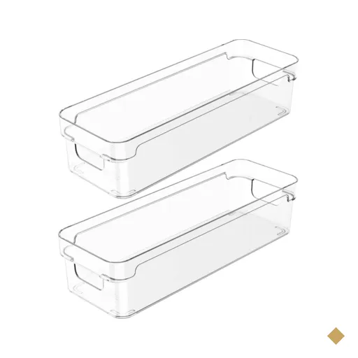 Kit 2 Organizadores De Armário 30x10x7cm Caixas Organizadoras Retangulares Com…