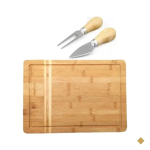 Bela Tabua de bambu para queijo com Garfinho e faquinha P