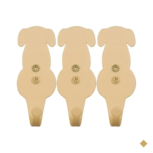 Kit 3 Penduradores 8cm Luft Masutti Cachorro Dourado Gancho Organizador…