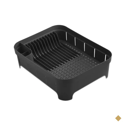 Escorredor De Louça Pratos Plástico Porta Talheres Bancada Preto