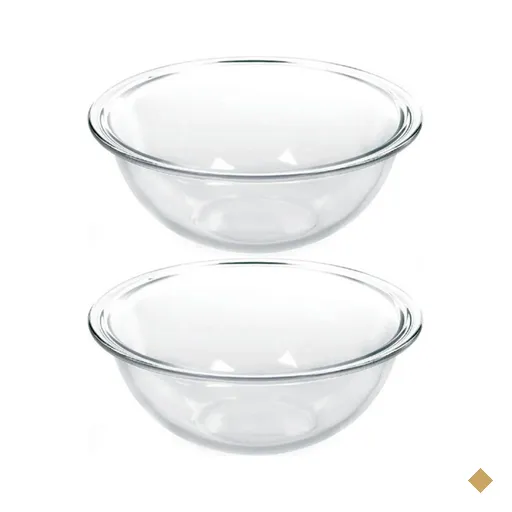 2 Tigelas de Vidro Marinex Plus Astral 1,5L Potes Redondos Transparentes Bowls…
