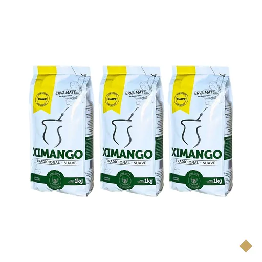 Kit 3 Pacotes de Erva Mate de Chimarrão Ximango 1kg Tradicional Suave com…