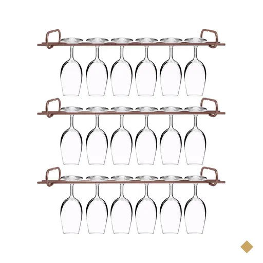 Conjunto 3 Organizadores Porta Taças 42cm Suportes Suspensos Para Taças Rose…