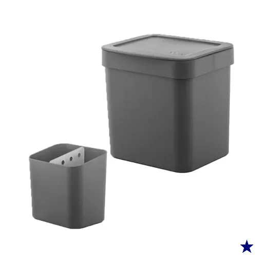 Lixeira 2,5l Trium Ou Compacta Tampa Porta Talheres Organiza