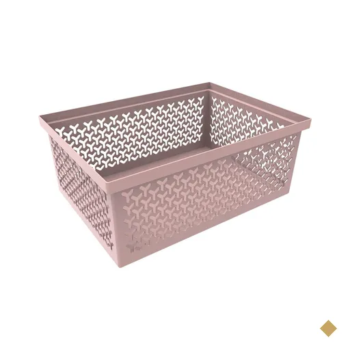 Cesto Organizador Crippa Grande Himalaia Rosa Retangular Closet Banheiro…