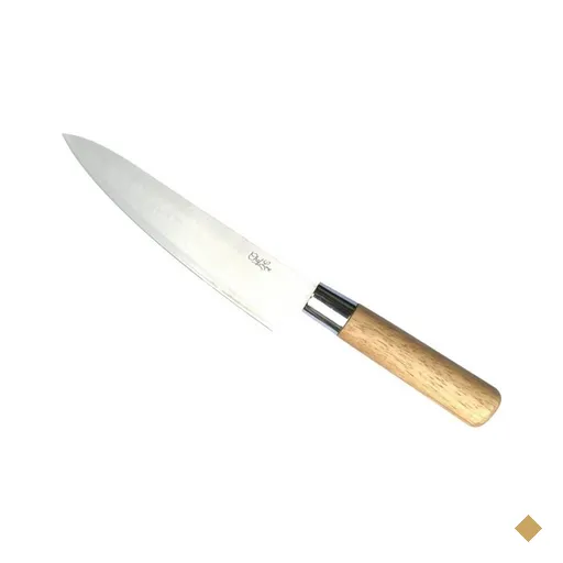 Faca para Sushi 8" - corte fino  cabo madeira