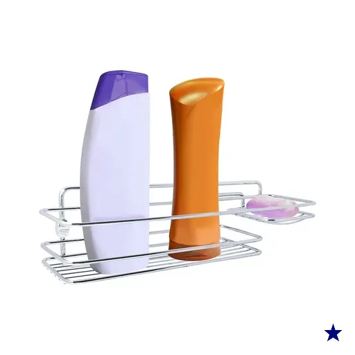 Suporte Para Shampoo E Sabonete De Parede Em Aço Cromado