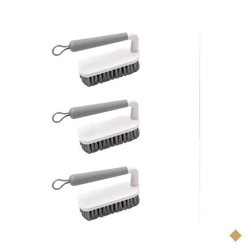 Kit 3 Escovas para Lavar Piso Calçado Roupa Bege Escovão Cerdas Resistentes…