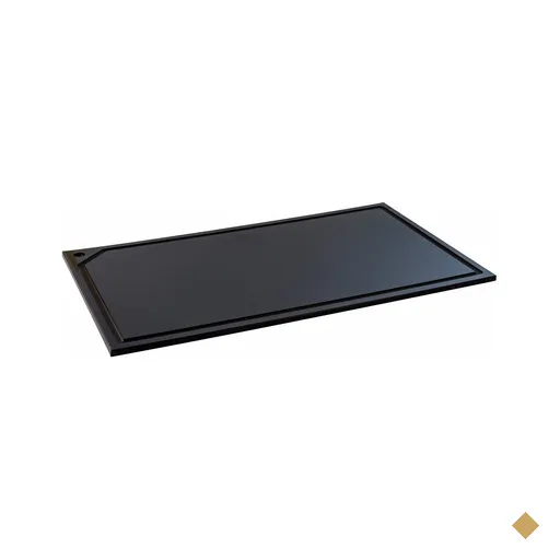 Tabua Corte polietileno Preta - Canaleta - 33 x 25 - Gourmet