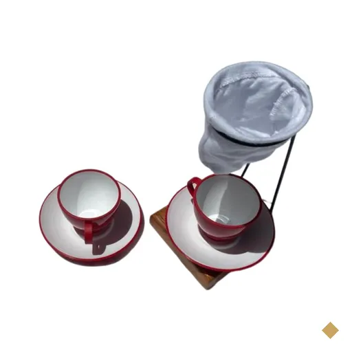 Kit Cafe individual com coador demolição 2 xicaras o inicio