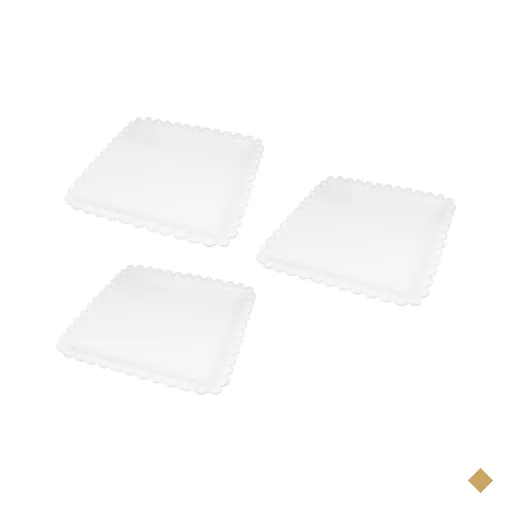 Conjunto de petisqueiras de Porcelana quadradas 15 cm