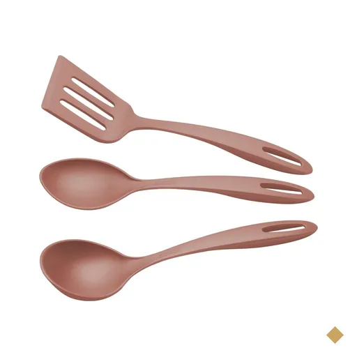 Jogo de Utensílios Tramontina Ability em Nylon Mocaccino 3 Peças