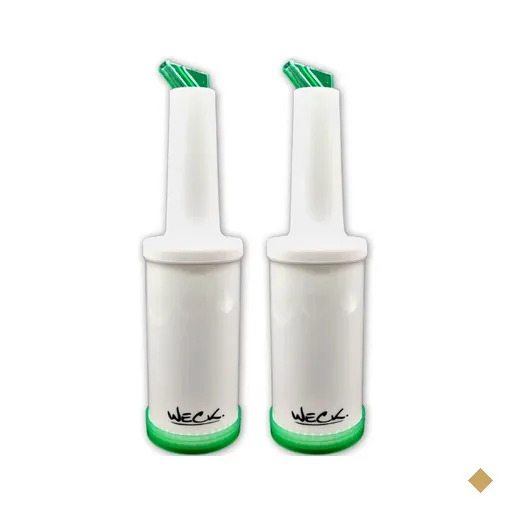 Kit 2 Garrafa Storen Pour 1l Verde Weck Armazenar e Servir Bartenders Caldas