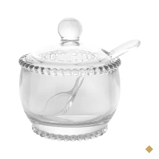 Açucareiro de Cristal Perola Pearl 10x8x7cm 200ml - Wolff