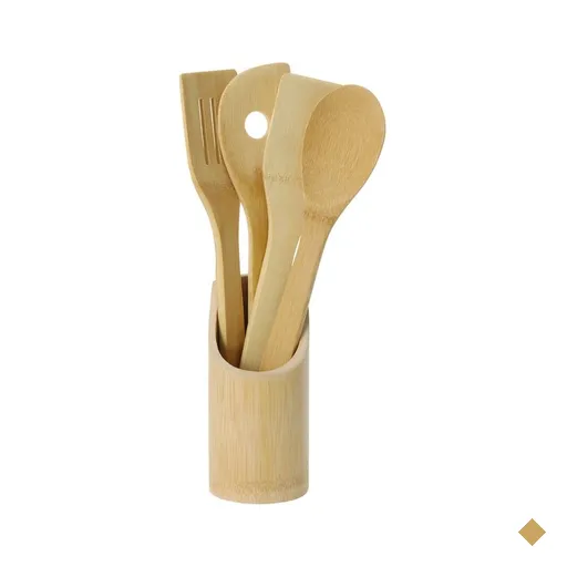 Conjunto de Utensílios de Bambu - Especial - 5 itens
