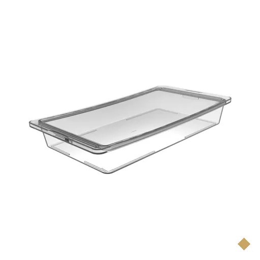 Travessa Hermética Retangular com Tampa 3,4L Transparente Frutas Legumes…