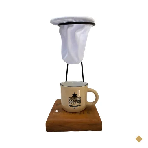 Café Individual Caneca cerâmica e coador - Demolição Bege
