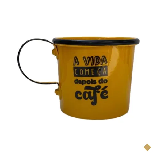 Kit de Café coado Individual Amarela - Demolição artesanal