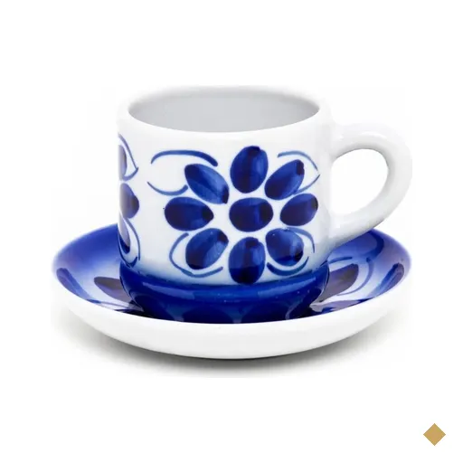 Xicara e Pires modelo colonial 80 ML - Cafezinho