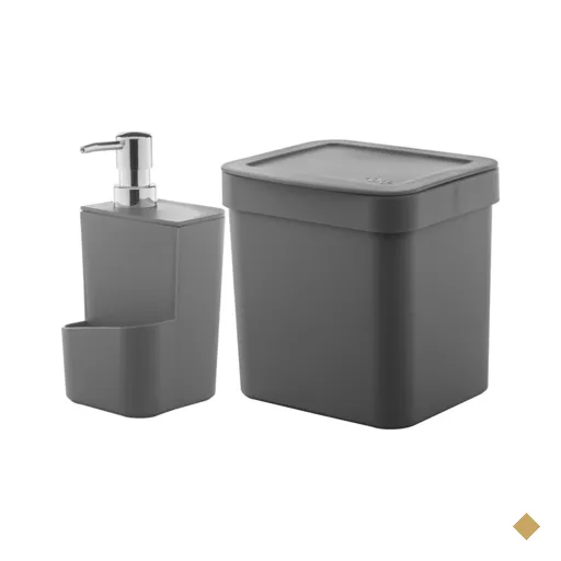 Utensílios De Cozinha Lixeira Trium 2,5L Porta Detergente Ou Chumbo