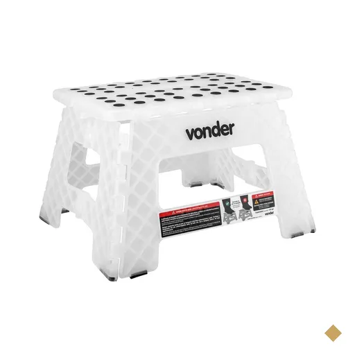 Banqueta plástica dobrável transparente altura 220 mm VONDER