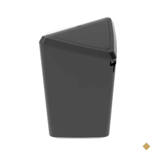 Lixeira Basculante Preta Crippa 12L Prisma Cozinha Escritório Banheiro