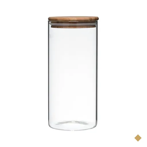 Pote Hermético de vidro borosilicato tampa Bambu 1.3 L