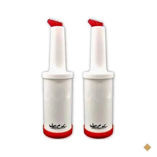 Kit 2 Garrafas Plásticas Store'n Pour 1000ml Vermelha Weck Flair Bartenders