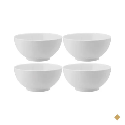 Kit 4 Bowl Tigela Melamina Branca 400ml Serata 12,5x6cm Cumbuca Cereal Frutas…