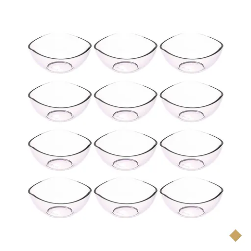 Kit 12 Potes de Sobremesa Doces Transparente 265ml Plástico Crippa Restaurante…