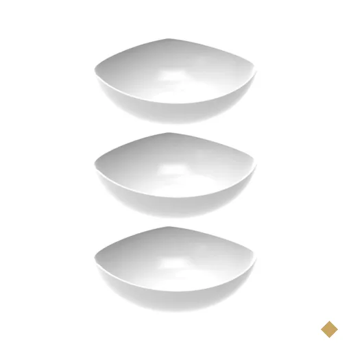 Conjunto 3 Tigelas Plásticas Brancas Saladeira Sobremesa Trio Crippa Buffet…